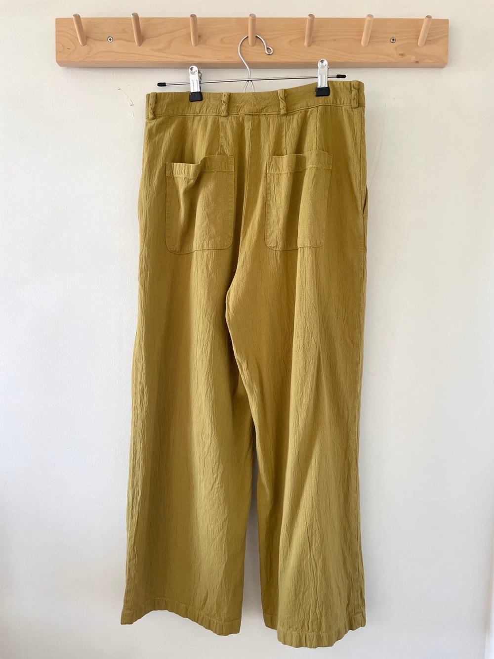 Lacausa Relaxed Wide Leg Trouser Pant Crop Size 6 - Mustard - Picture 2 of 15
